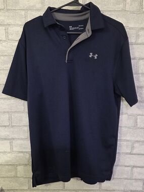 Under Armour Navy Polo with Gray Trim